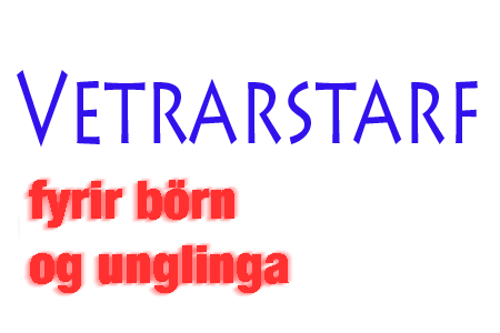 Vetrarstarf fyrir börn og unglinga